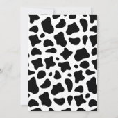 Invitation à Baby shower à thème Neutre Vache (Dos)