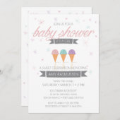 Invitation à Baby shower de crème glacée - C'est u (Devant / Derrière)