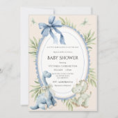 Invitation A Babysauraus is on the Way Cute Baby Shower (Devant)