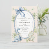 Invitation A Babysauraus is on the Way Cute Baby Shower (Debout devant)