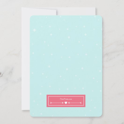 Invitation à ballons en forme de coeur (Dos)