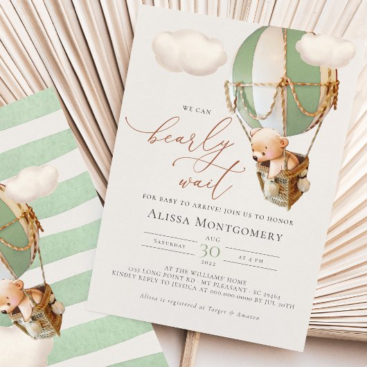 Invitation à balloon à air chaud