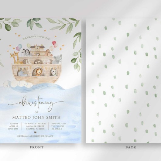 Invitation à baptiser l'arche de Noé