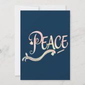 Invitation A beautiful, flowing script of the word "Peace" fe (Devant)