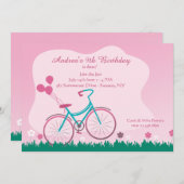 Invitation à bicyclette de la fille (Devant / Derrière)