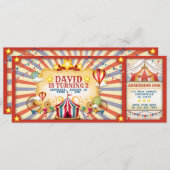 Invitation à billets pour l'anniversaire du Cirque (Devant / Derrière)