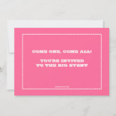 Invitation à billets pour le Carnaval du Cirque (Dos)