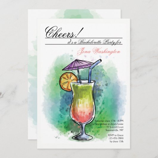 Invitation à boire d'été (Devant / Derrière)