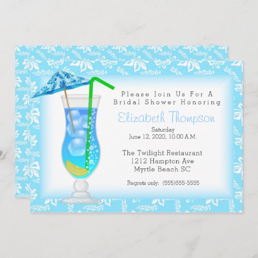 Invitation à boire un verre tropical (Devant / Derrière)