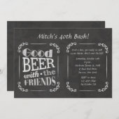 Invitation à boire une bière avec des amis (Devant / Derrière)