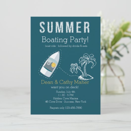 Invitation à bord d'un bateau (Debout devant)