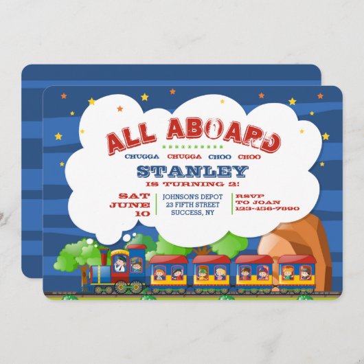 Invitation à bord d'un train (Devant / Derrière)