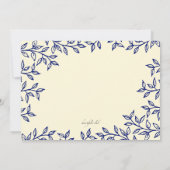 Invitation à bordure de feuille (Dos)