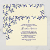 Invitation à bordure de feuille (Devant / Derrière)