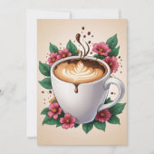 invitation à brunch d'anniversaire fleuri (Devant)