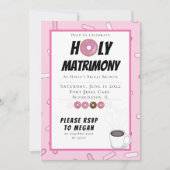 Invitation à Brunch de Donut Rose Double Personnal (Devant)