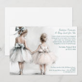 Invitation à Brunch de Soeur - Pastel Art (Devant / Derrière)