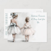 Invitation à Brunch de Soeur - Pastel Art (Devant / Derrière)