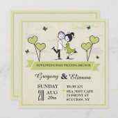 Invitation à Brunch Ensemble (Vert) Post Mariage (Devant / Derrière)