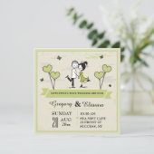 Invitation à Brunch Ensemble (Vert) Post Mariage (Debout devant)