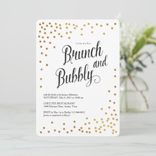 Invitation à Brunch et à une douche nuptiale (Debout devant)