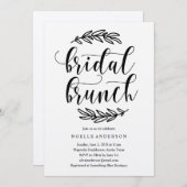 Invitation à Brunch Fête des mariées rustique (Devant / Derrière)