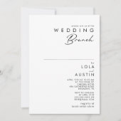Invitation à Brunch Mariage minimaliste moderne (Devant)