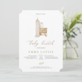 Invitation à Brunch Neutral Boho Baby (Debout devant)
