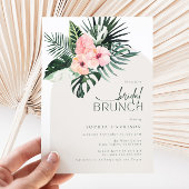 Invitation à Brunch nuptial en arc floral tropical