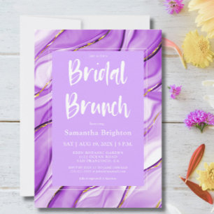 Invitation à Brunch nuptial Encre violette