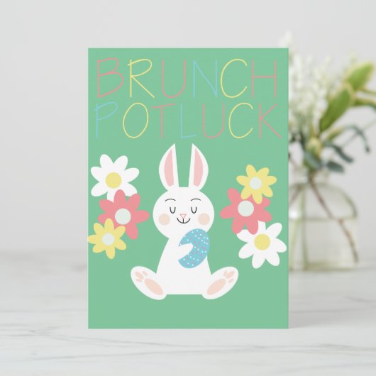Invitation à Brunch Spring (Debout devant)