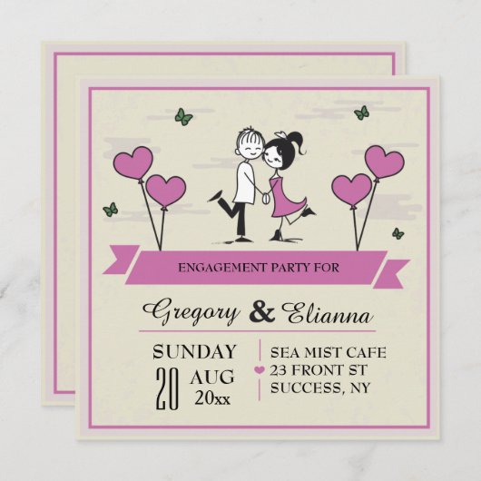 Invitation à Brunch, un Mariage (Devant / Derrière)