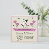 Invitation à Brunch, un Mariage (Debout devant)