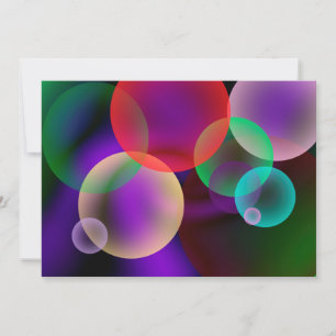 Invitation à bulles colorées