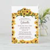 Invitation à cadre de tournesol élégant (Debout devant)