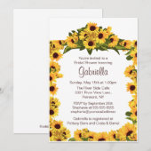 Invitation à cadre de tournesol élégant (Devant / Derrière)