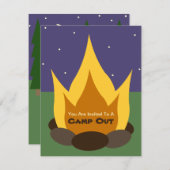 Invitation à Camp Out - Camp Fire (Devant / Derrière)