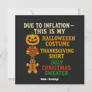Invitation A Cause De L'Inflation C'Est Mon Costum D'Hallowee