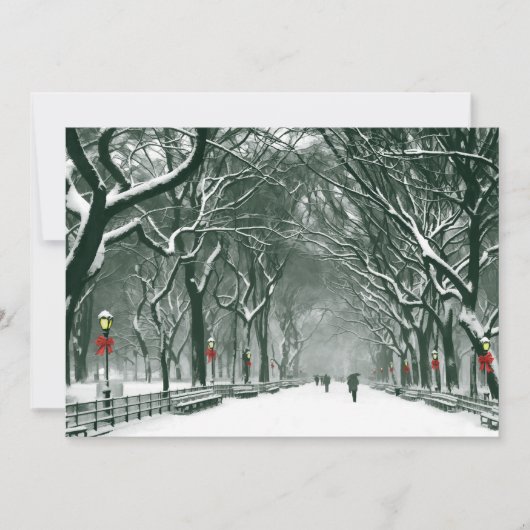 Invitation à Central Park Snowy Path (Devant)