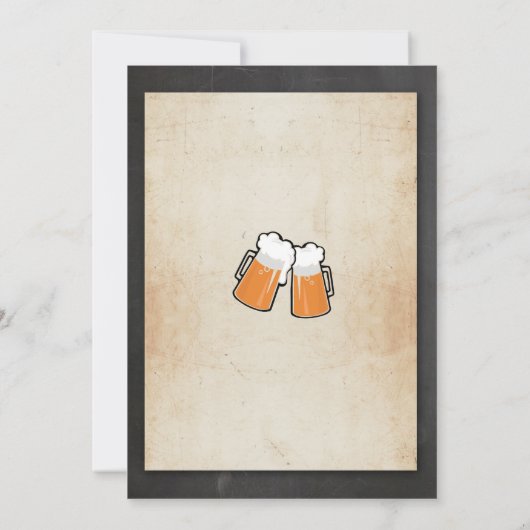 Invitation à Chalk Beers, fête d'anniversaire surp (Dos)
