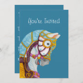 Invitation à cheval Clara Carousel (Devant / Derrière)