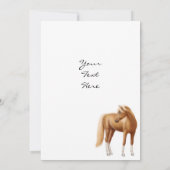 Invitation à cheval de course Thoroughbred (Dos)