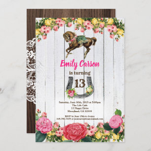 Invitation à cheval invitation d'anniversaire à ch