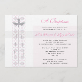 Invitation à Christening Girls