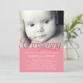 Invitation à Christening Photo Script Précieux - R (Debout devant)