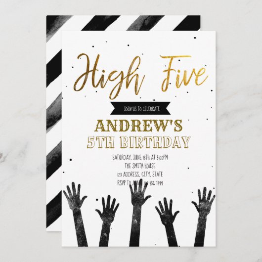 Invitation à cinq ans (Devant / Derrière)