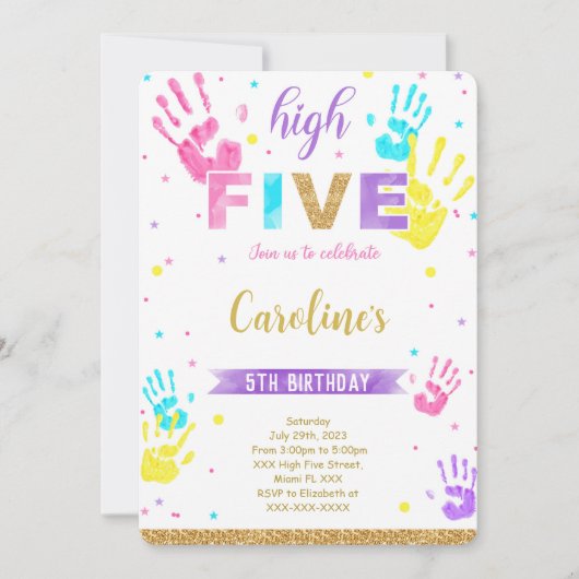 Invitation à cinq ans (Devant)