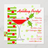 Invitation à cocktail Holly (Devant / Derrière)