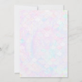 Invitation À côté de la mer sirène vole 1er anniversaire fête (Dos)