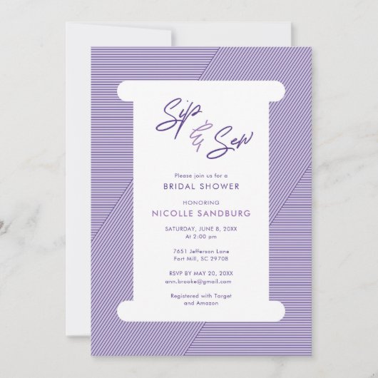 Invitation à coudre (Devant)